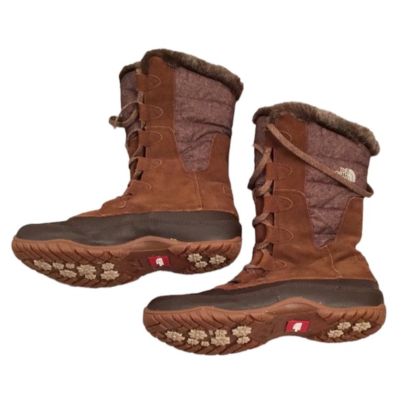 The North Face Nuptse Purna brown suede waterproof boot 9 - Picture 2 of 9